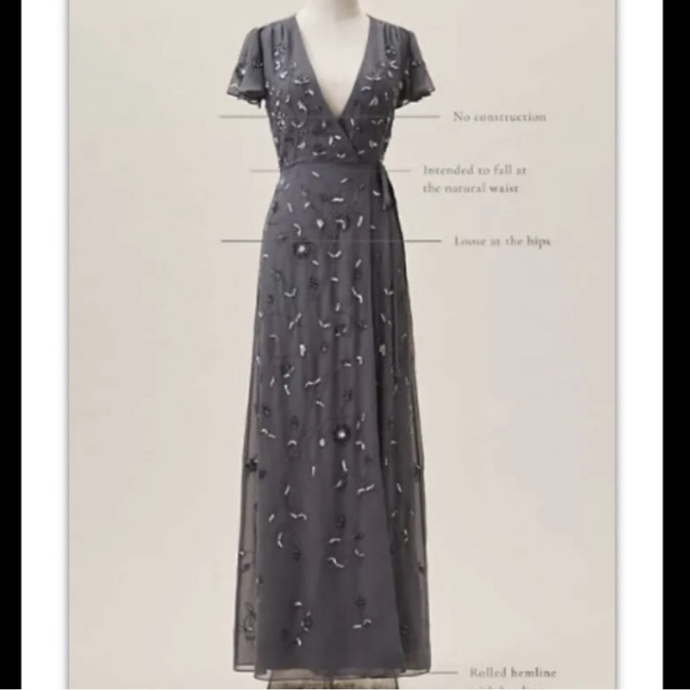BHLDN Plymouth Hydrangea Wrap Maxi Dress - Picture 5 of 16